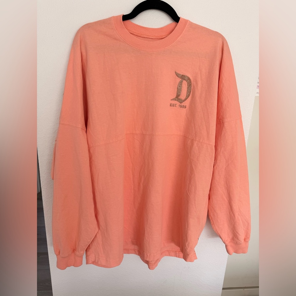 Disneyland Spirit Jersey Rose Gold Large Adult Glitter Peach
